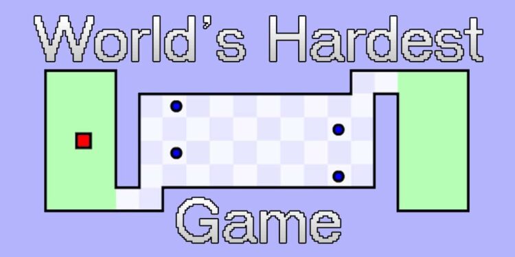 World's Hardest Game - Test your skills in this challenging puzzle game as you navigate through obstacles and reach the finish line!